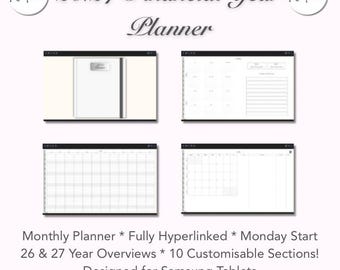 26/27 Financial Year Monthly Planner: Monday Start, Hyperlinked (Digital Download) for Samsung tablets