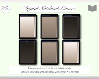 Couvertures numériques pour ordinateur portable : thèmes élégants, sombres et neutres (téléchargement numérique)