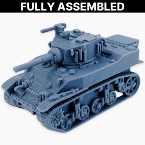 M5A1 Stuart, Fully Assembled Miniature: WWII American Light Tank Model