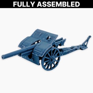 Cannone da 105/28 Schneider Ansaldo (spokes), Fully Assembled: WWII Italian Field Howitzer, Towed Artillery Gun, Regio Esercito Weapon, Mini