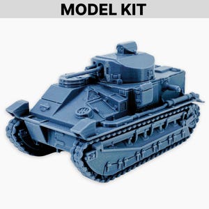 Vickers Medium Mk II, Model Kit: Interwar British Medium Tank, Armored Vehicle Prototype, Wargaming Miniature