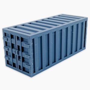 20 Fuß Container, komplett montierter Miniatur-Container: Modern Era Industrial Container Modell