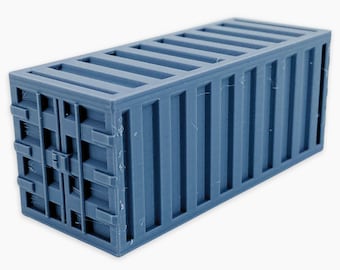 20ft Cargo Container, Fully Assembled Miniature: Modern Era Industrial Container Model