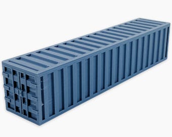 40ft Cargo Container, Fully Assembled Miniature: Modern Era Industrial Container Model