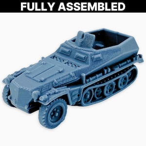 Sd.Kfz. 250/A1, Fully Assembled: WWII German Light Halftrack Personnel Carrier, Early Variant Armored Transport, Wargaming Miniature