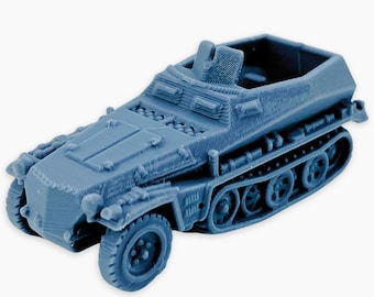 SD.Kfz. 250/A1, volledig gemonteerd: Duits licht halfrupsvoertuig uit WO II, vroege variant gepantserd transport, Wargaming-miniatuur