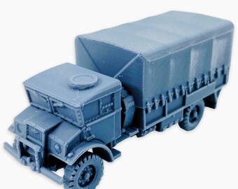 CMP 3t C60L (covered), Fully Assembled Miniature: WWII Canadian Military Truck Model