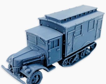 Ford V3000 Maultier (late radio), Fully Assembled: WWII German Half-track Radio Vehicle Model, Scale Replica, Military Transport Model