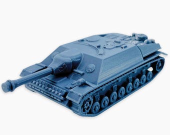 Jagdpanzer IV (eslabones de oruga de repuesto), miniatura completamente ensamblada: modelo de cazacarros alemán de la Segunda Guerra Mundial
