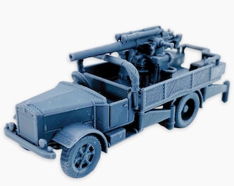 Autocannone da 102/35 su FIAT 634N, Fully Assembled: WWII Italian Gun Truck, 102mm Naval Gun Carrier, Regio Esercito Artillery Vehicle, Mini