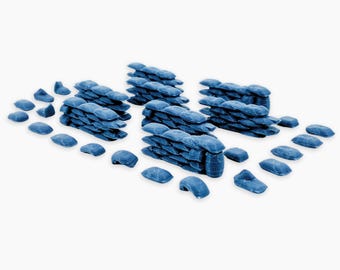 Sandbag Set, Fully Assembled: Military Sandbag Barriers for Wargaming Terrain, Battlefield Scenery, Tabletop Diorama Accessory