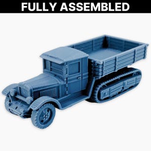 ZIS-22, volledig gemonteerd: Sovjet-pantserwagen Tweede Wereldoorlog, militair halfrupsvoertuig, Wargaming-miniatuur Rode Leger