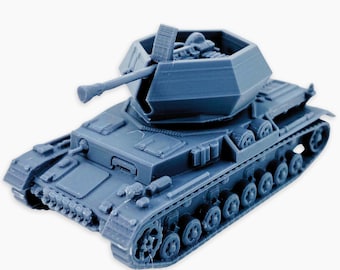 Falkpanzer IV "Ostwind", Fully Assembled Miniature: WWII German Self-Propelled Anti-Aircraft Tank Model