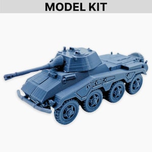 Sd.Kfz. 234/2 model kit, Model Kit: WWII German Puma Heavy Armored Car with 50mm Gun, Recon Vehicle, Wargaming Miniature