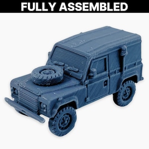Land Rover 90 FFR (Hard Top Late), miniatura completamente ensamblada: modelo de vehículo militar británico de la Segunda Guerra Mundial