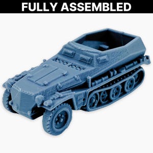 Sd.Kfz. 250/A1 (no mg), Fully Assembled Miniature: WWII German Light Armored Half-Track Vehicle Model