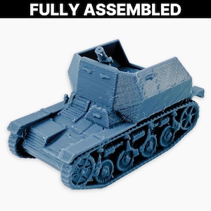 8 cm Schwerer Granatwerfer 34 auf Panzerspähwagen AMR 35 (f), Fully Assembled Miniature: WWII German Self-Propelled Mortar Model