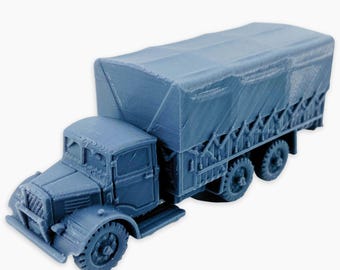Austin K6 (covered), Fully Assembled Model: WWII Military Vehicle Model, British Scale Replica, Allied Utility Vehicle
