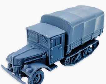 Ford V3000 Maultier (late covered), Fully Assembled Miniature: WWII German Half-Track Truck Model