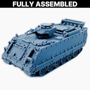 M113AS4 (skirts), Fully Assembled Miniature: Modern Armored Personnel Carrier Half-Track Model