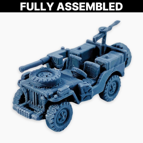 SAS Jeep (spare Tires), Fully Assembled: WWII British SAS Recon