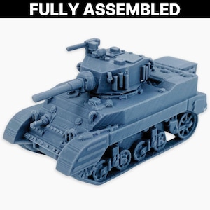 M5A1 Stuart (full guard), Fully Assembled Miniature: WWII US Light Tank Model