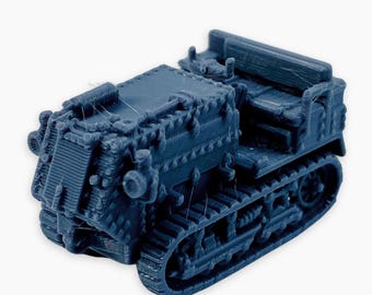 Holt 5 Ton Armored Artillery Tractor, Fully Assembled Miniature: WWI American Armored Tractor Model