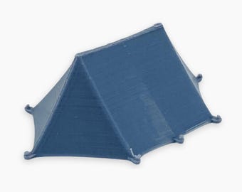 Pup Half Tent, Fully Assembled: WWII Military Canvas Shelter Tent