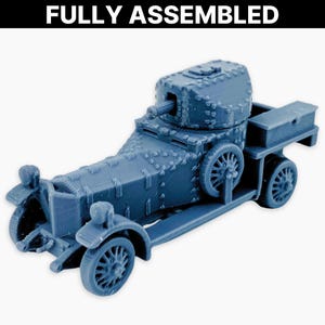 Rolls Royce Mk I 1914 Pattern, Fully Assembled: WWI British Armored Car, Historic Military Vehicle for Wargaming, Diorama