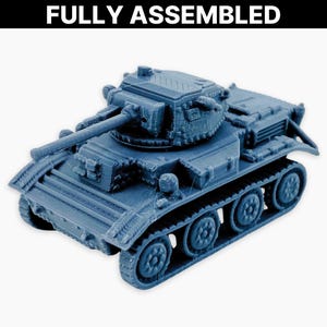 Mk VII Tetrarch, Fully Assembled Miniature: WWII British Light Tank Model