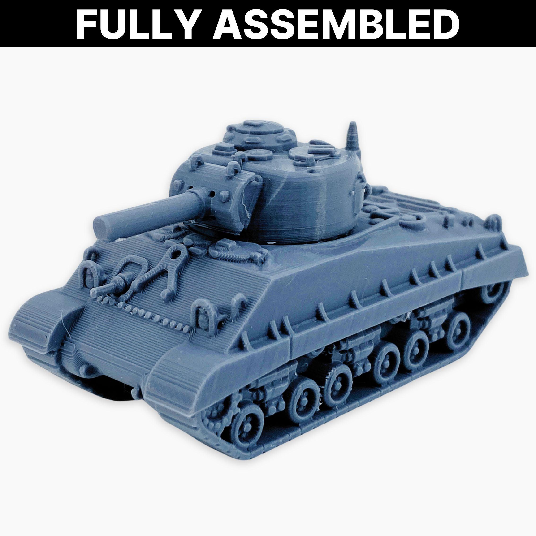 Sherman M4A3(105) HVSS (sandshields), Fully Assembled: WWII
