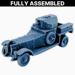Rolls Royce Mk I 1920 Pattern, Fully Assembled: Interwar British Armored Car, Colonial Service Military Vehicle, Wargaming Miniature
