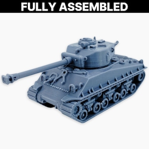 Sherman M4A3(76)W HVSS (muzzlebrake), Fully Assembled Miniature: WWII American Medium Tank Model