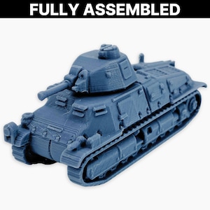 Panzerkampfwagen 35-S 739(f) (Bins), Fully Assembled Miniature: WWII German Heavy Tank Model (Captured French Somua S35)