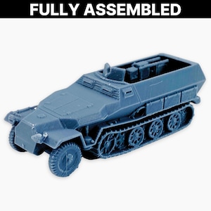 Sd.Kfz. 251/3 Ausf. C, Fully Assembled: WWII German Half-Track Command Vehicle, Radio Communications Transport, Wargaming Miniature