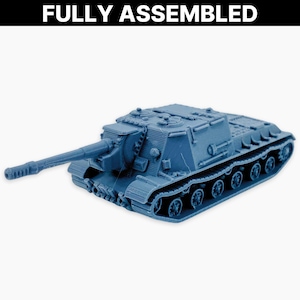 ISU-152, Fully Assembled: WWII Soviet Heavy Assault Gun Model, Red Army Self-Propelled Artillery Vehicle, Late War Tank Destroyer, Wargaming