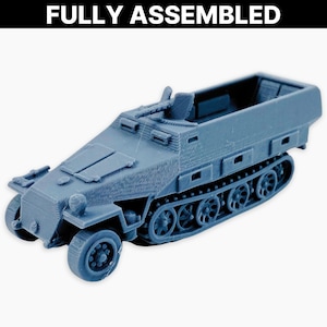 Sd.Kfz. 251/1 Ausf. D, Fully Assembled Miniature: WWII German Armored Half-Track Vehicle Model