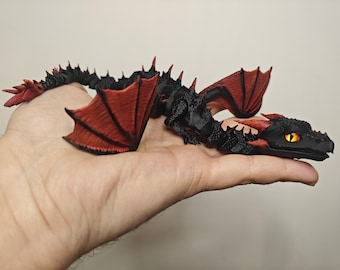 Spiny Dragon with movable jaw Articulating Dragon Flexi Wiggle Pet