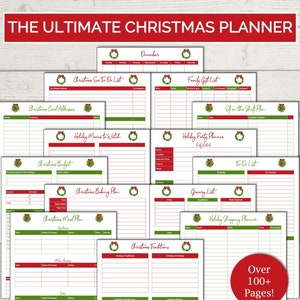 Christmas Planner, Holiday Planner, Christmas Gift List, Planner Printable, Christmas Menu Plan, Holiday Budget Planner, Xmas To Do