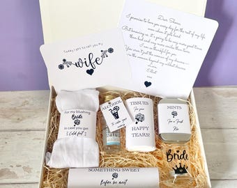 Bride Wedding Day Gift, Bridal Emergency Box, For my Bride, Happy Wedding Day, Customised Wedding Box, Marriage Gift, Bride to Be