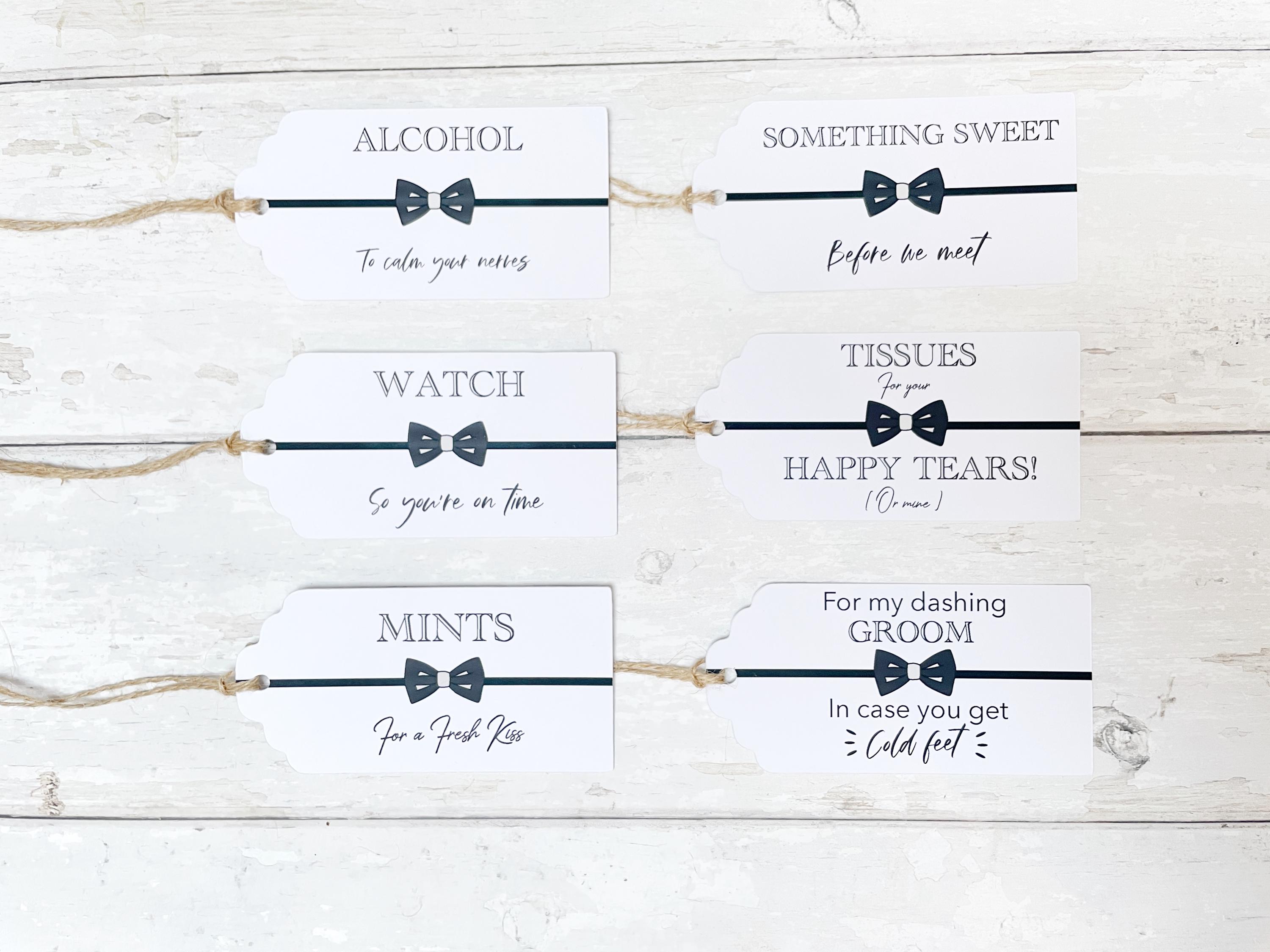 Groom Wedding Day Survival Labels, Husband to be Gift Labels, Emergency Wedding Day Survival Labels Set