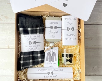 Groom gift box, Wedding day box for Groom, Gift for Him, Special Day, Personalised Wedding Date