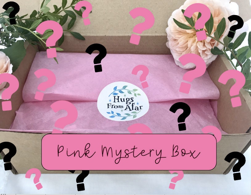 Pink Mystery Box Lucky Dip Gift Box Pamper and Stationery Etsy