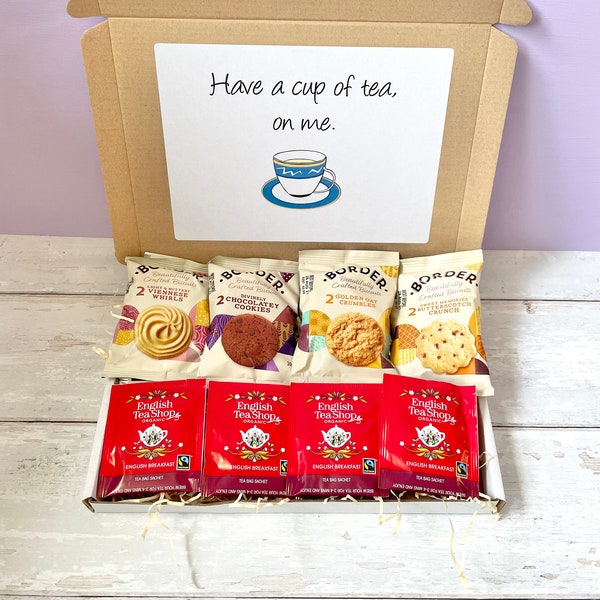 Tea and biscuits Letterbox hamper / Have a cuppa on me/ Thank you / Thinking of you /Lockdown/Hug in a Box