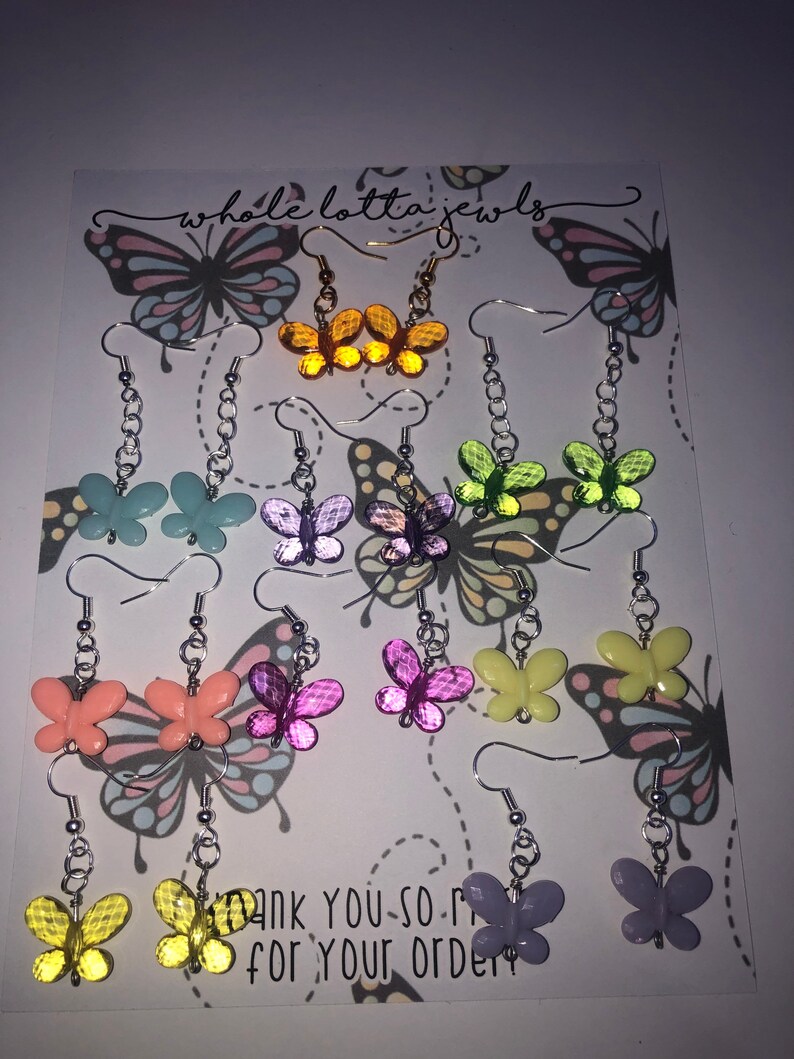 Y2K Butterfly Earrings | Etsy