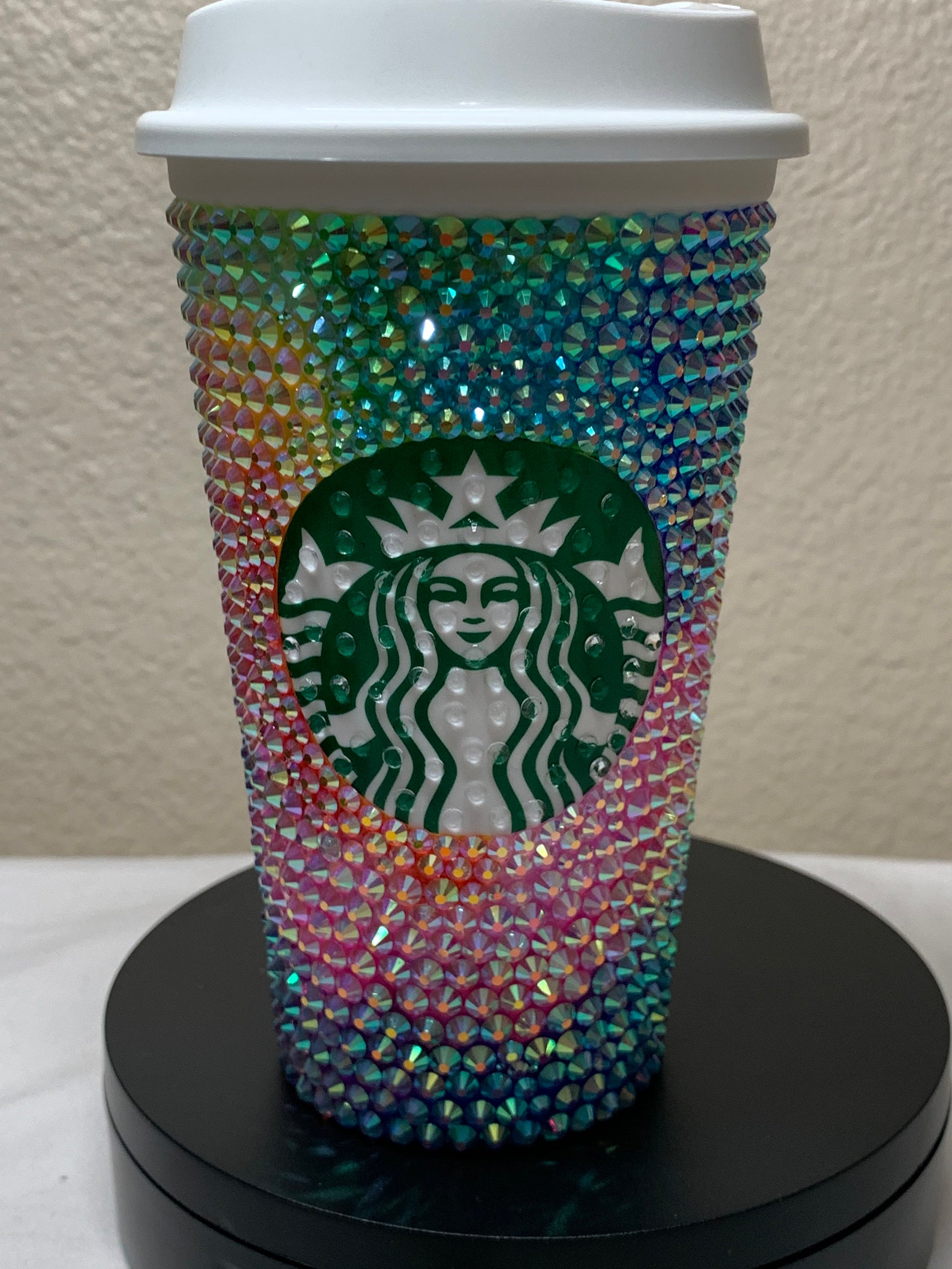 starbucks rainbow glass