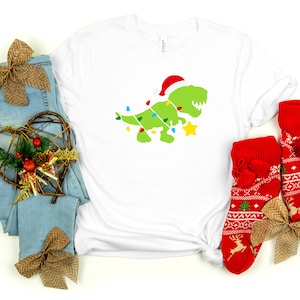 Christmas Dinosaur Shirt, Funny Dinosaur Shirt, Christmas Dinosaur Gift, SantaSaurus Shirt, Christmas T-Rex Shirt, Funny Christmas Shirt