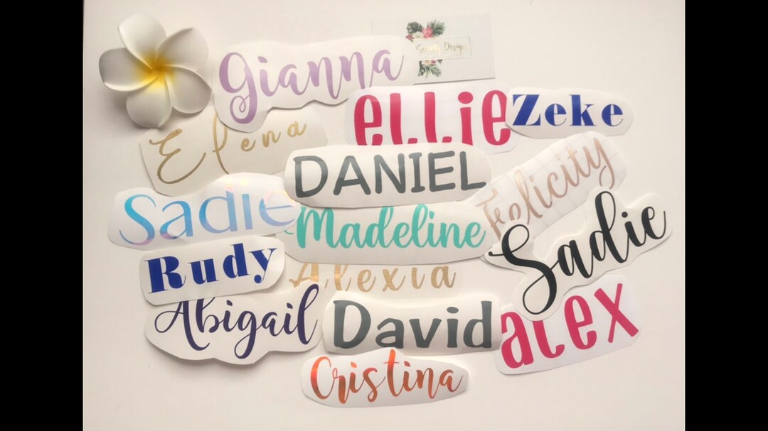 Custom Name Vinyl Decal: Personalized Water Bottle Sticker - Etsy