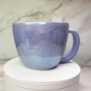12 oz Iridescent Lavender Handmade Porcelain Mug | Iridescent Mug | Handmade Ceramic Mug Tea Cup | Pottery Gift