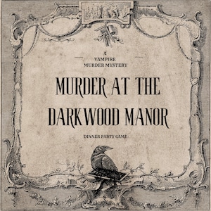 Vampire Murder Mystery Party Game - Instant Download - Halloween DIY, Escape Room, Clues, Puzzles & Riddles